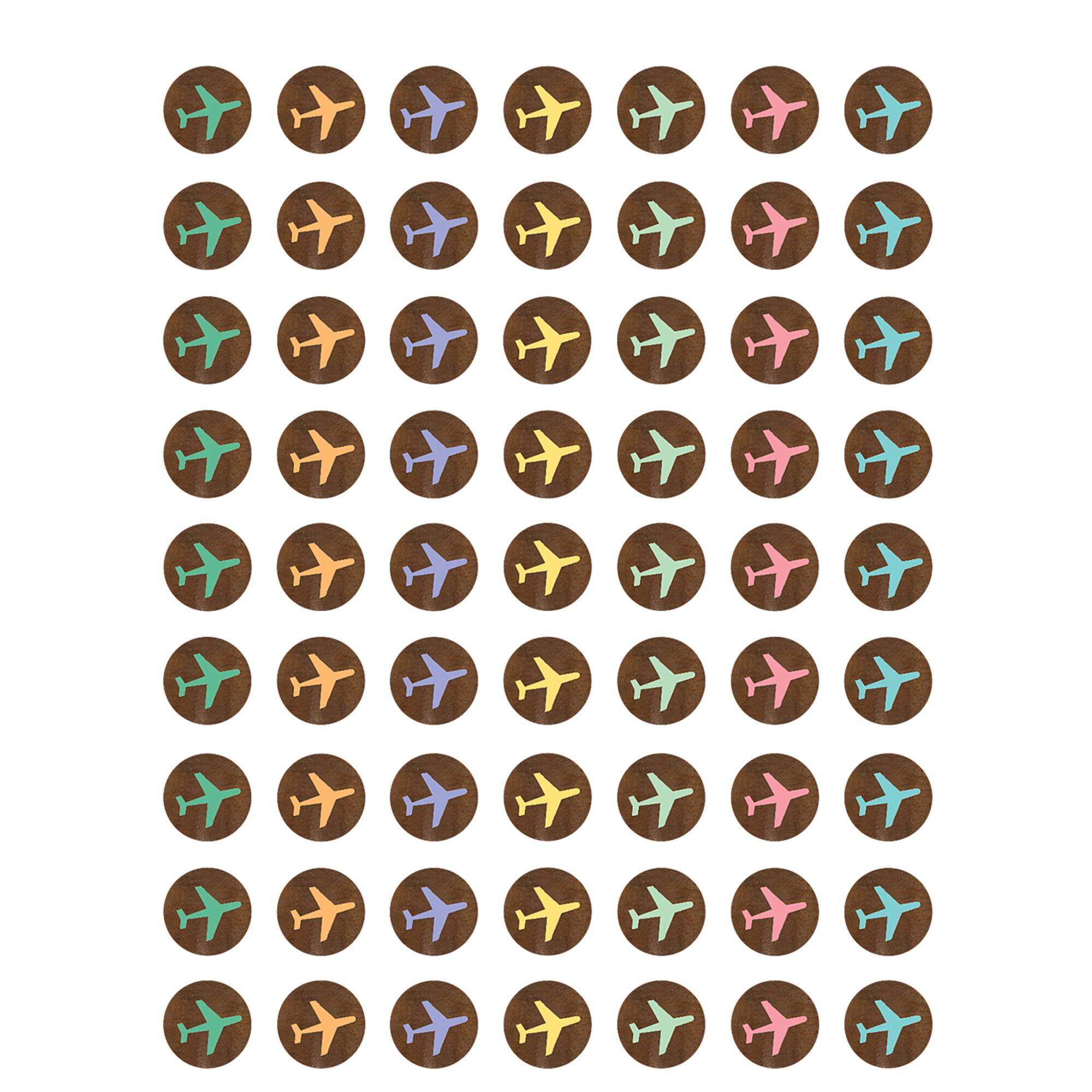 Teacher Created Resources Mini Travel the Map Airplanes Stickers, 12 Packs of 378